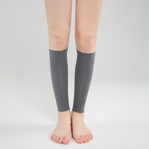 Silk velvet leg sleeves keep warm for old cold legs, spring and summer thin style men's and women's running socks protect ankles and prevent coolness 