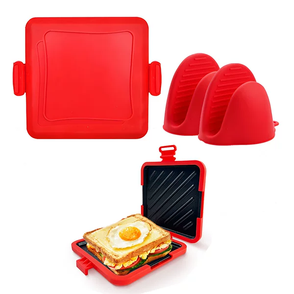 Toastie Maker Cross-Border Sandwich Baking Pan Microwave Oven Special Technology with Hand Clips Large Quantity of Ready-Made Manufacturers