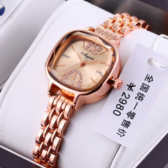 Bracelet watch women's watch fashion trend Korean version waterproof diamond steel band ladies female student rectangular fashion quartz watch