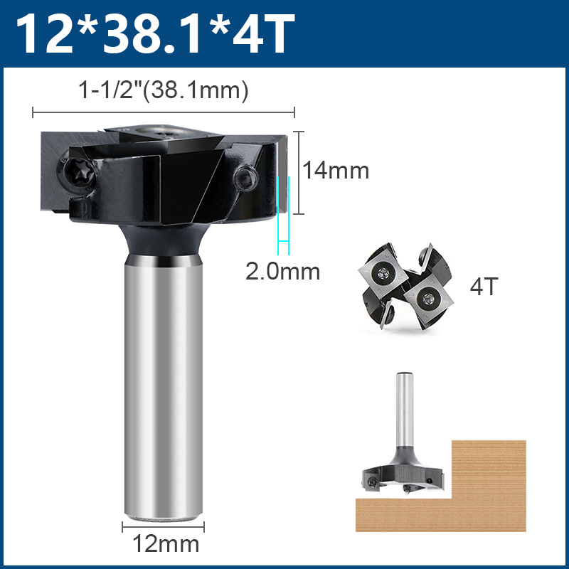 12 생크 * 1-1/2 "& 실버 블레이드