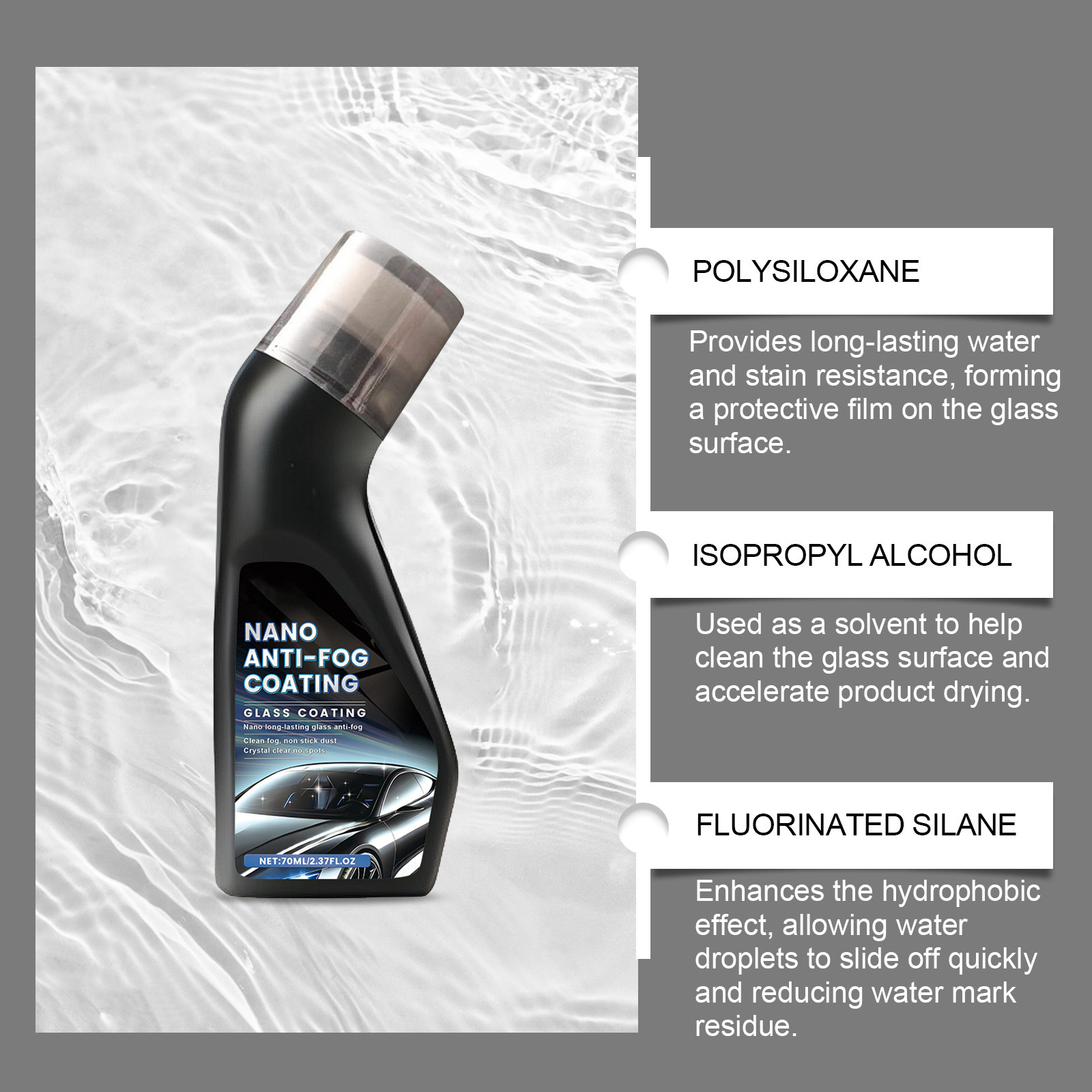 Car glass anti-fog agent windshield coating agent windshield stain removal anti-fog cleaning car coating agent