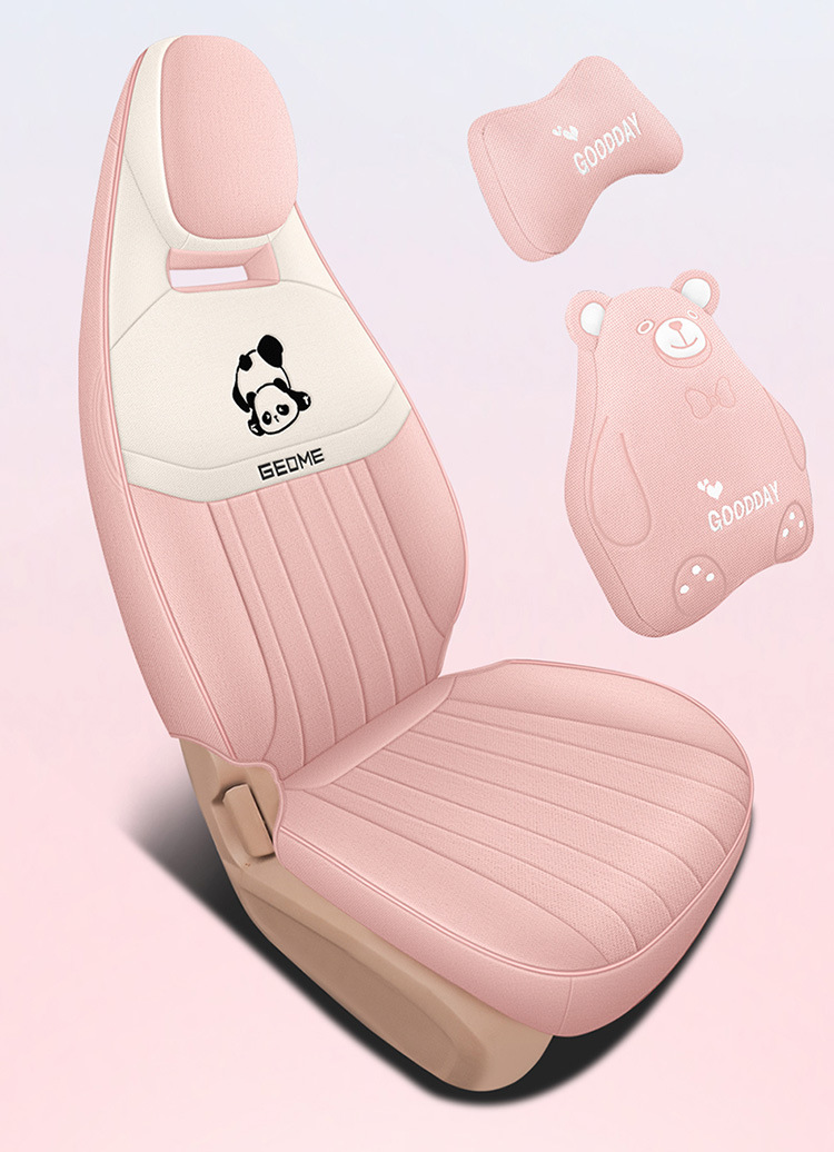 Rui Lanlan Balloon Special Cartoon Wear-Resistant Car Seat Cover for All Seasons, Full-Coverage Cushion in Cotton and Linen Fabric