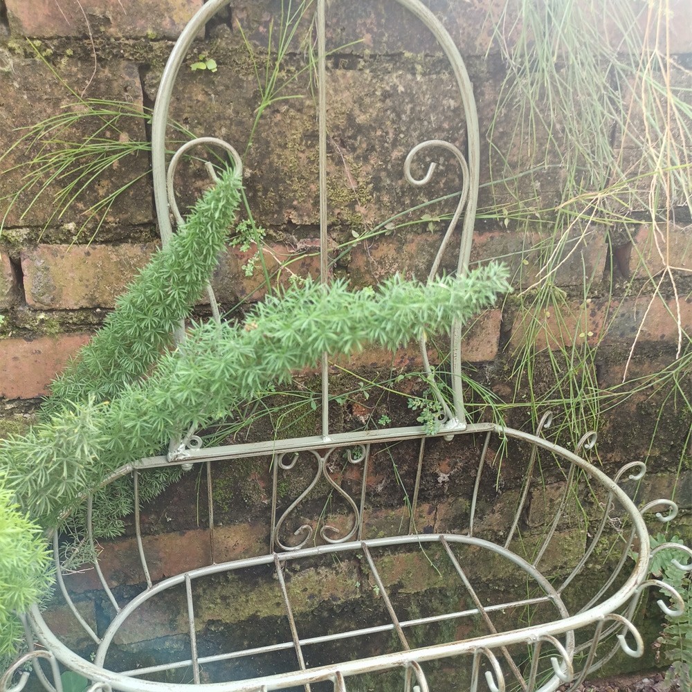 벽걸이 중공 격자 무늬 꽃 바구니 큰 녹색