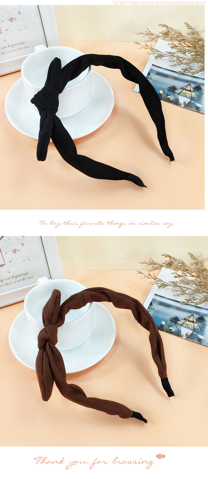 South Korea New Bow Headband Personality Rabbit Ears Hairpin Wholesale display picture 3
