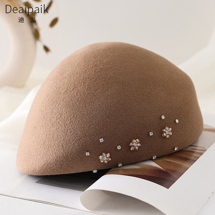 Uldbaret til kvinder vintage efterår vinter kunstnerhue_voghion.com