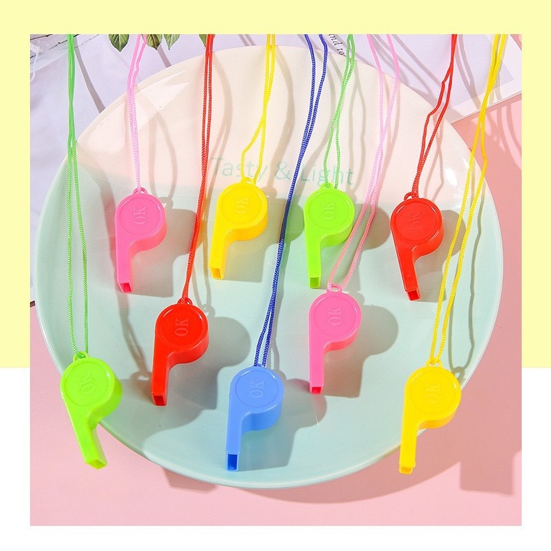 Silbato deportivo de plástico directo de fábrica silbato de juguete para árbitros promoción al por mayor