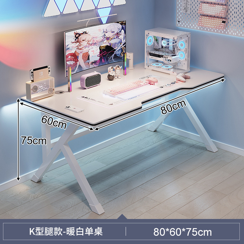 Mesa de dormitorio para niñas, casa de alquiler simple rectangular, escritorio de estudio para el hogar, escritorio para computadora de escritura, banco de trabajo, casa de alquiler