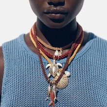 ZA同款欧美跨境海洋夏季风海龟海螺下雨多层吊坠珍珠时尚气质项链