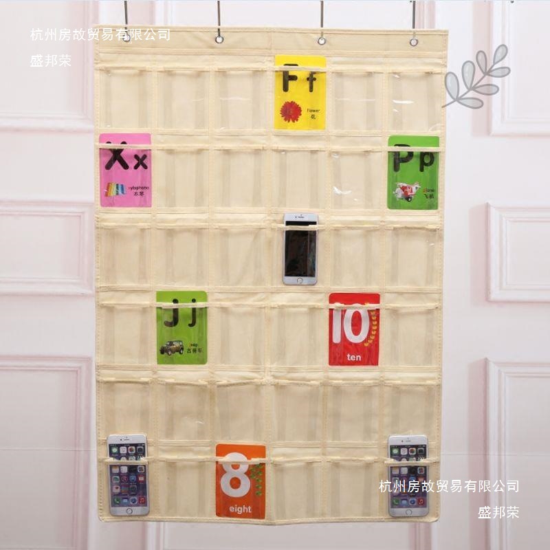 厂家直销牛津布手机收纳袋挂袋接送卡袋手机袋挂墙壁式存放置