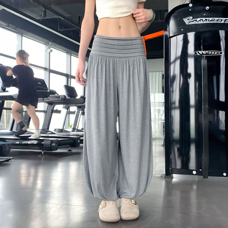 Gray Multi-Layer Wide-Waist Casual Sports Pants for Women, Summer Thin High-Waisted Straight-Leg Slimming Drapey Wide-Leg Sweatpants Gray Multi-Layer Wide-Waist Casual Sports Pants for Women, Summer Thin High-Waisted Straight-Leg Slimming Drapey Wide-Leg Sweatpants