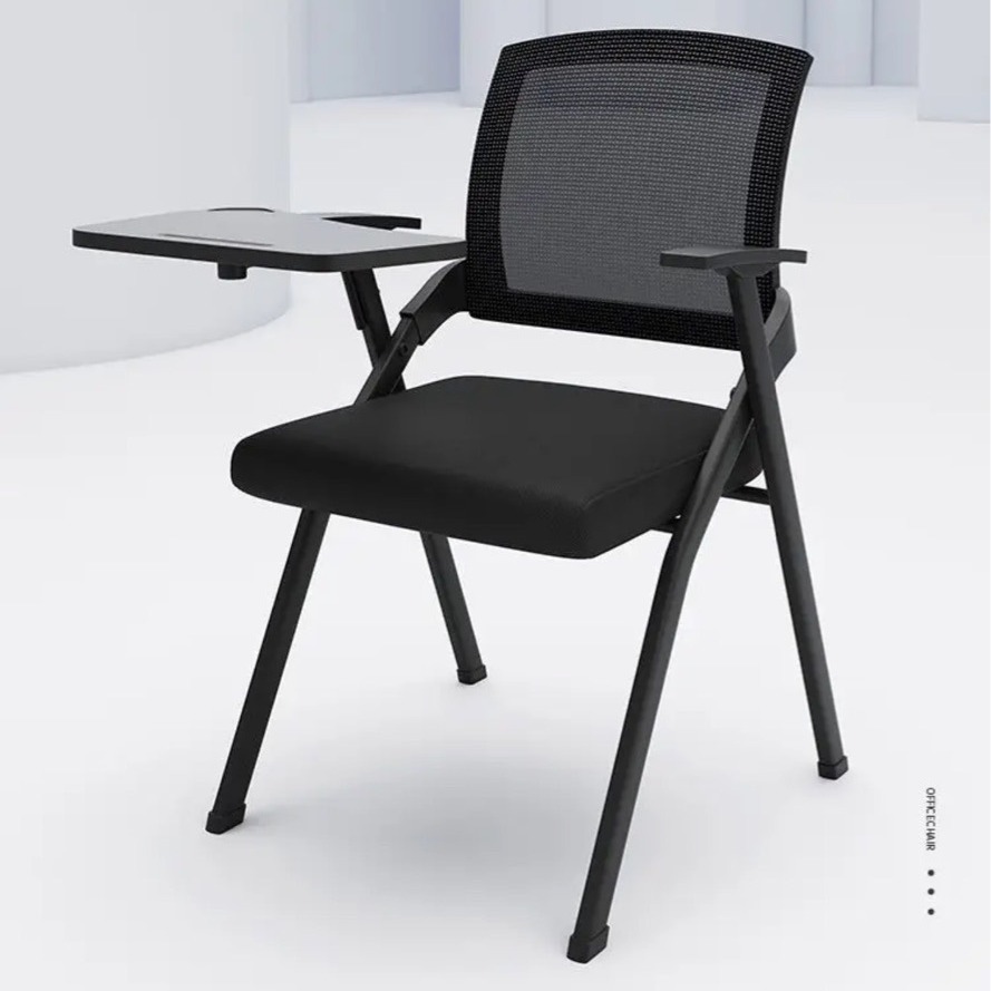 Chair with Writing Board, Office Chair, Meeting Chair, Company Folding Chair, Ergonomic Nordic Style Computer Chair, Foldable