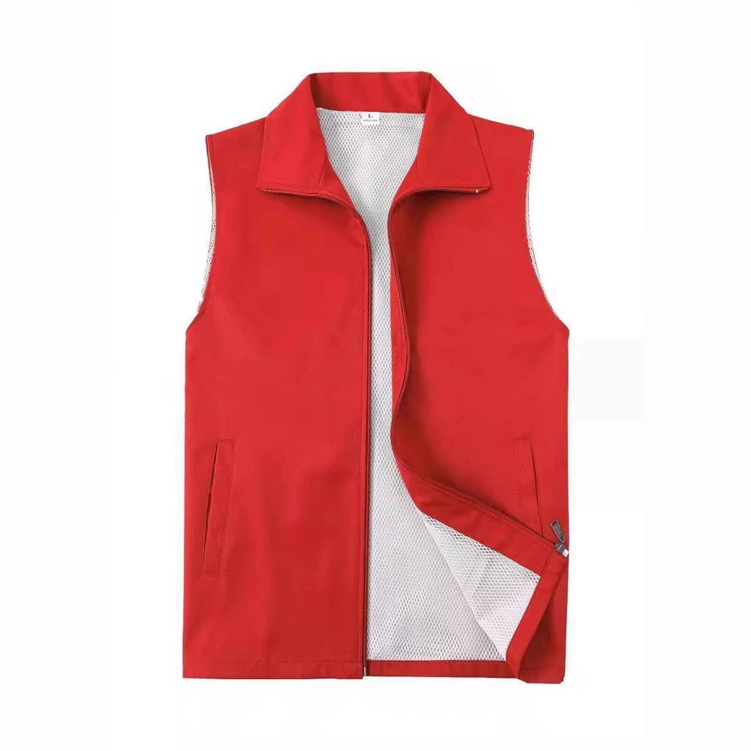 Красный жилет рекламный жилет