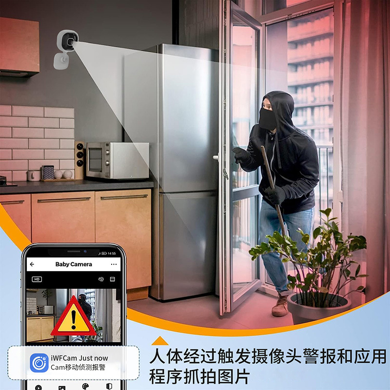 Cámara de bebé caliente transfronteriza Cámara WiFi inalámbrica Cámara de seguridad para el hogar giratoria de 360 grados A3