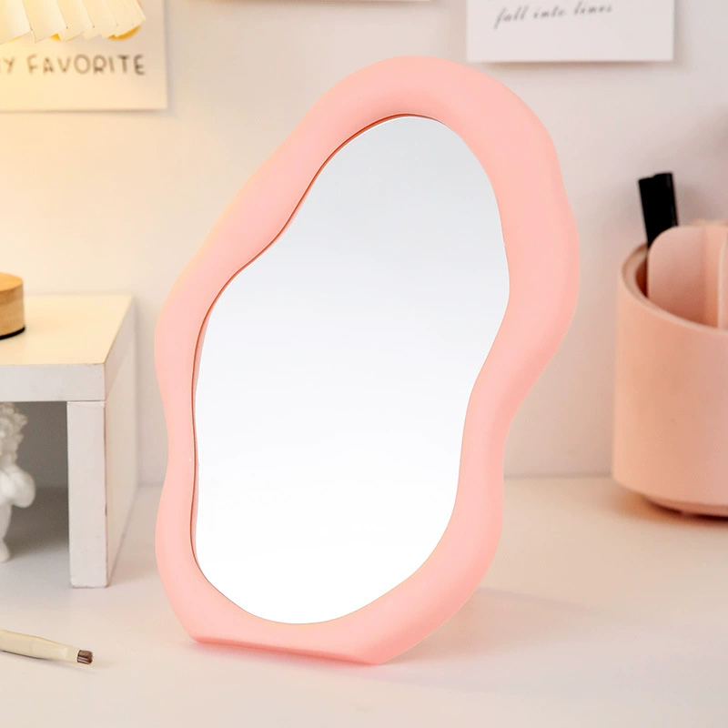 Table Mirror Cloud Design, PP Frame with HD Mirror, 26×18.5×2.5 cm, Cute Desk Mirror