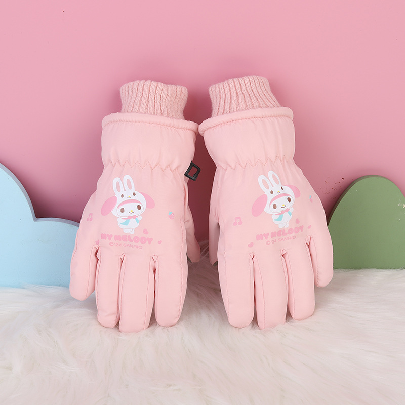 3-17 Niños de mediana edad niños gruesos a prueba de frío a prueba de agua a prueba de viento antideslizante y caliente para jugar con guantes de sedro para esquiar en invierno