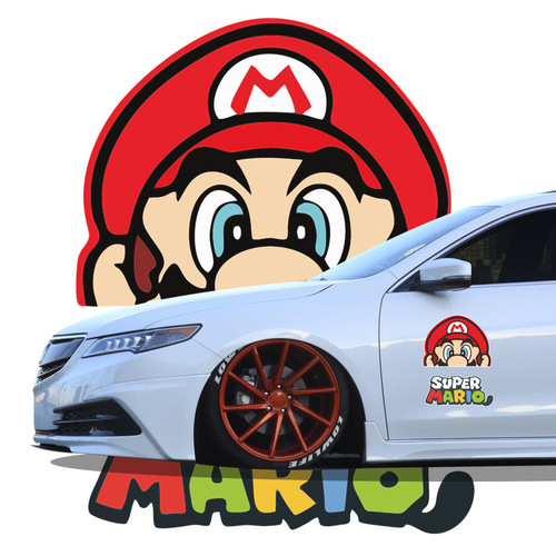 Super Mario Bros. Personalized Creative Game Cartoon Waterproof Car Sticker Electric Window Glass Decoration Sticker