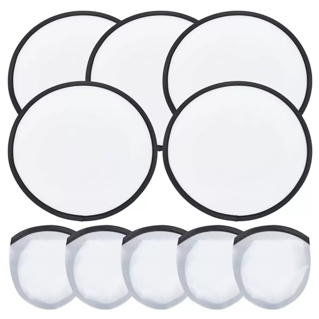 折叠便携式迷你圆形飞盘扇户外运动玩具涤纶尼龙空白布面飞盘飞碟