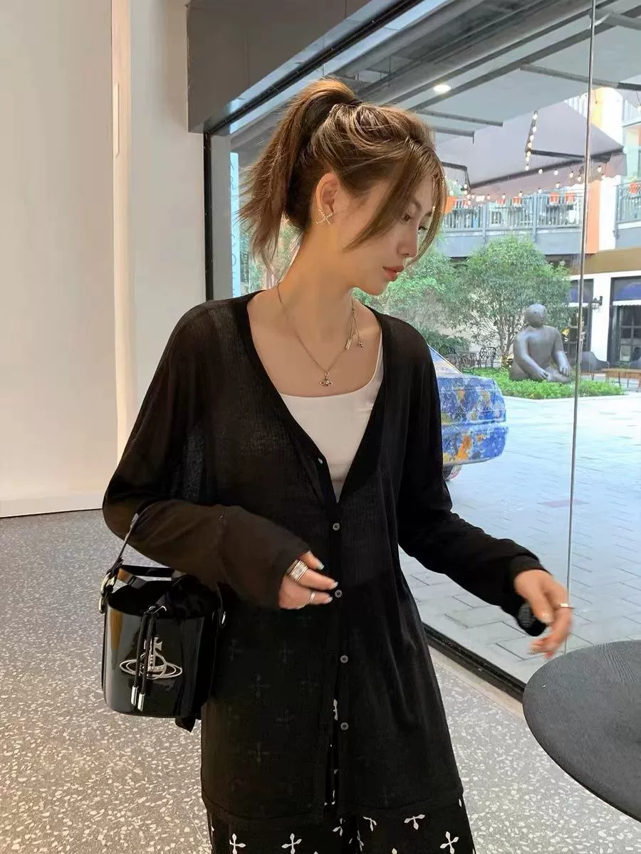 Кардиган oversize, летний тонкий дышащий с длинным рукавом, лёгкий, S–XL