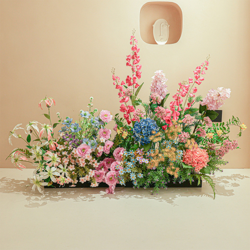 莫奈花園シミュレーション花偽緑植造景組合せ室内高級バイオニクス植物ショーウインドー装飾景観置物|undefined