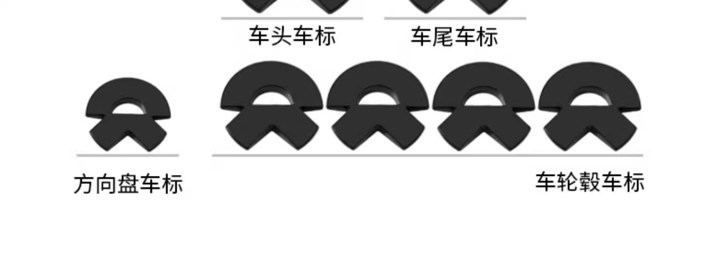 Nio Es6 Es8 Car Sticker Et5 Tec6 Et7 Blackened Metal Car Logo Logo Decorative Sticker Black Warrior Modification