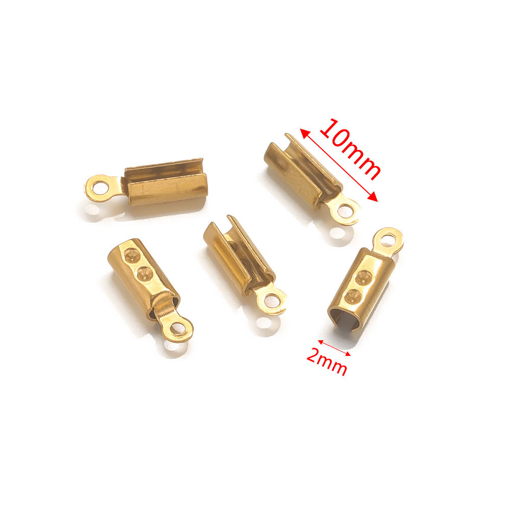 Cadena de cubo de acero inoxidable hebilla de cuerda de cuero hebilla de conexión de cuerda DIY pulsera tobillera accesorios de joyería hechos a mano en stock