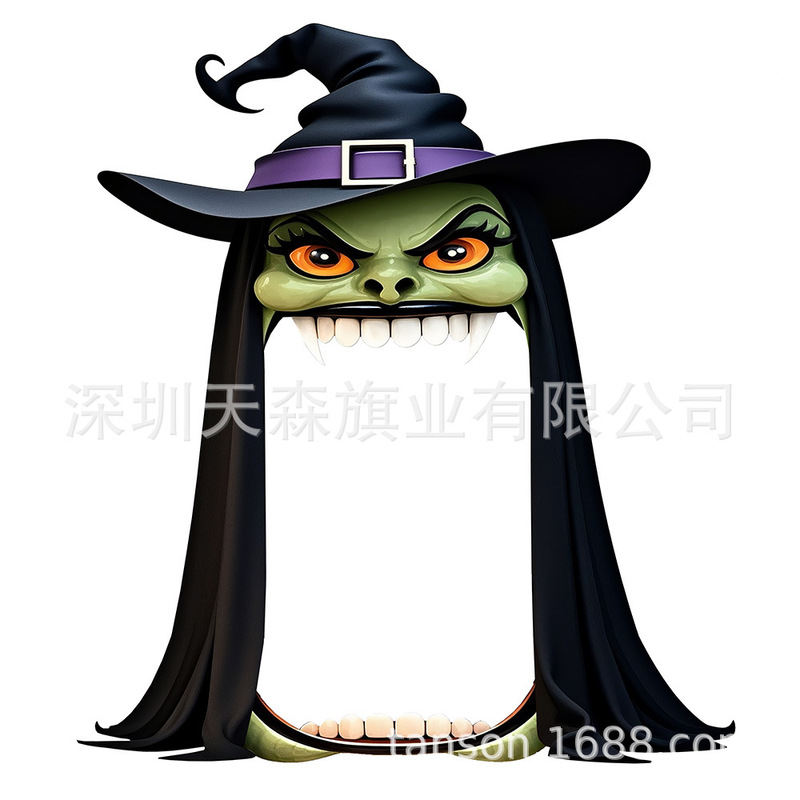万圣节南瓜异形旗欧美跨境节日背景激光切割旗100D涤纶可做大宽幅|undefined