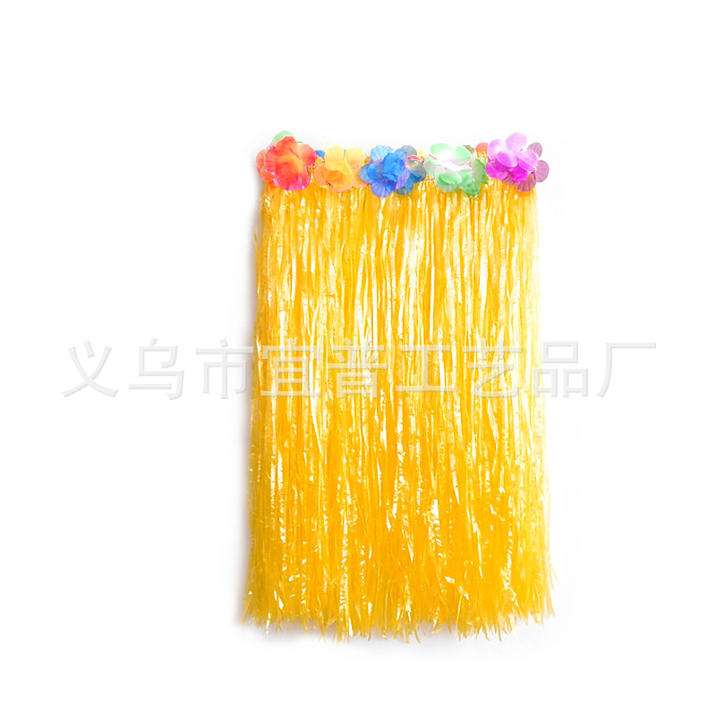 Venta al por mayor Hawaiian hierba falda corona niños día rendimiento hula boda fiesta vestido divertido apoyos hierba falda