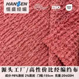 涤氨泡泡布浮雕褶皱布源头厂家针织经编提花绉布经编树皮皱布定制