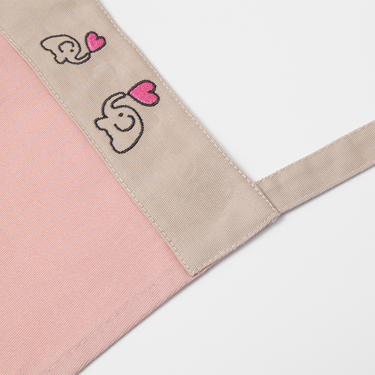 Delantal DE LOS NIÑOS traje Rosa delantal algodón para hornear guantes bordados patrón dibujos animados chef sombrero