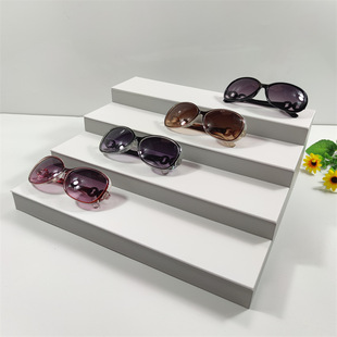 Brushed Leather Four-Layer Trapezoidal Glasses Display Plate Multi-Layer Jewelry Display Plate Bracelet Plate Bracelet Plate Ring Display Plate