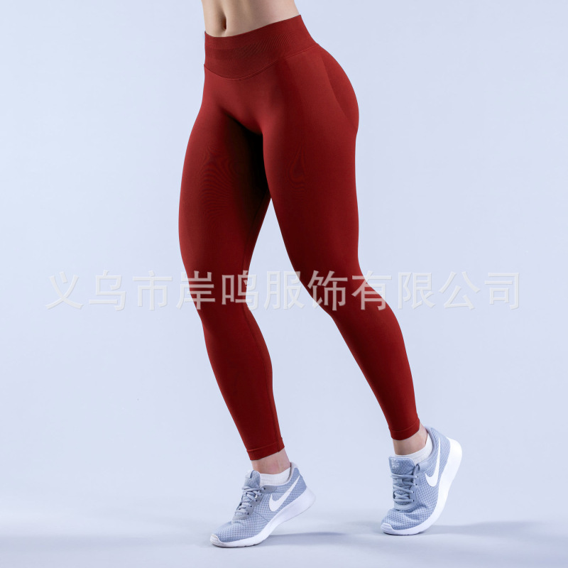 Dfyne Amazon's Best-Selling 50-Color Dfyne Three-Section Waist Pleated Butt-Lifting Low-Waist Seamless Yoga Pants