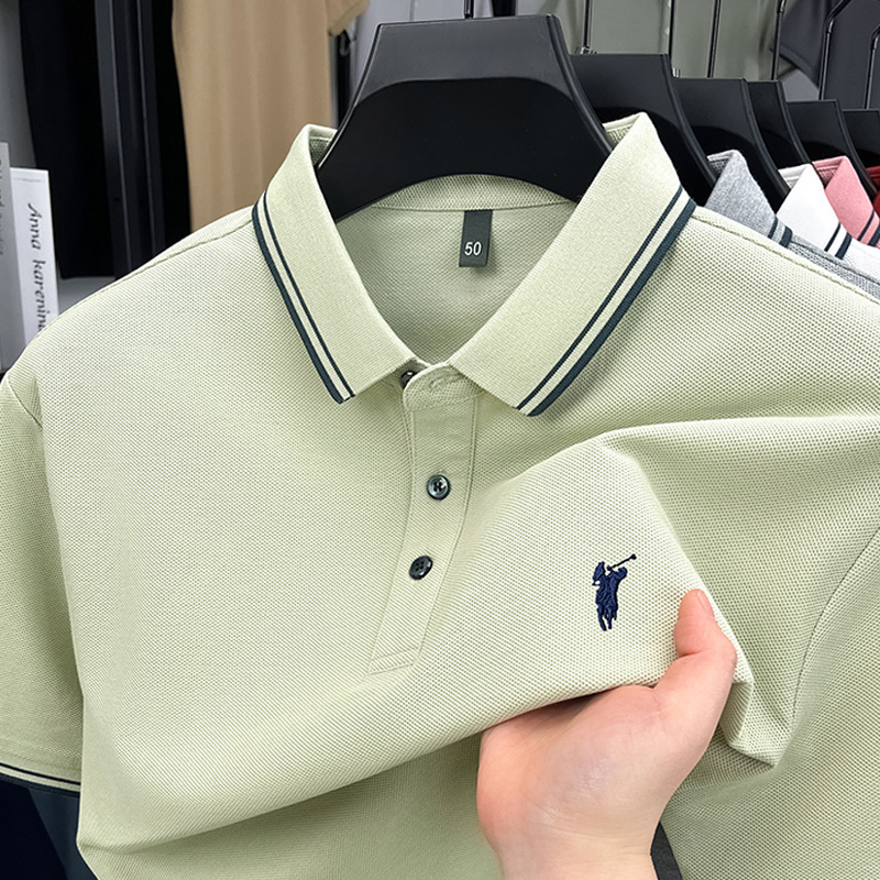 夏季官方正品保罗POLO衫男士短袖T恤珠地网眼美式小马标半袖|undefined