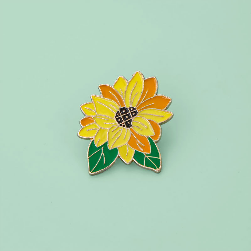 2025 Lente Nieuwe Perzikbloesem Broche Lelie Zonnebloem Narcis Gardenia Hortensia Kledingdecoratie Pioenroos_voghion.com