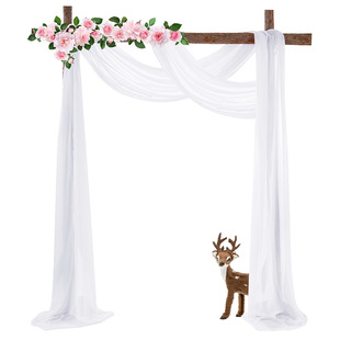 Свадебная занавеса 100D Шифоновая открытая свадебная декоративная арка