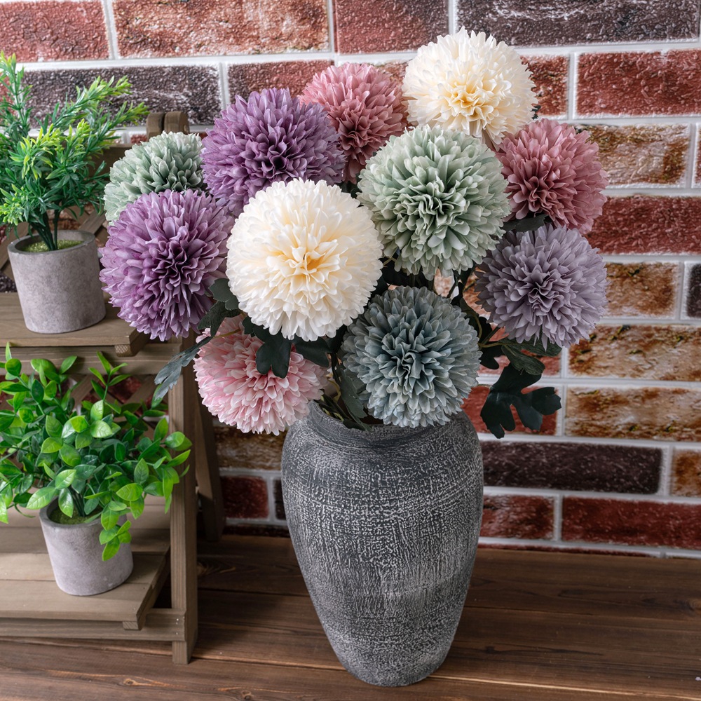 蒲公英花球仿真花厂家家居装饰婚庆手捧花路引花墙假花MW57890