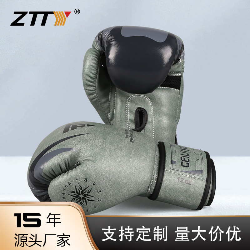 Nuevos guantes de boxeo ZTTY, guantes de boxeo Sanda, hombres y mujeres, entrenamiento de sacos de arena, boxeo de Muay Thai, guantes de boxeo para adultos al por mayor