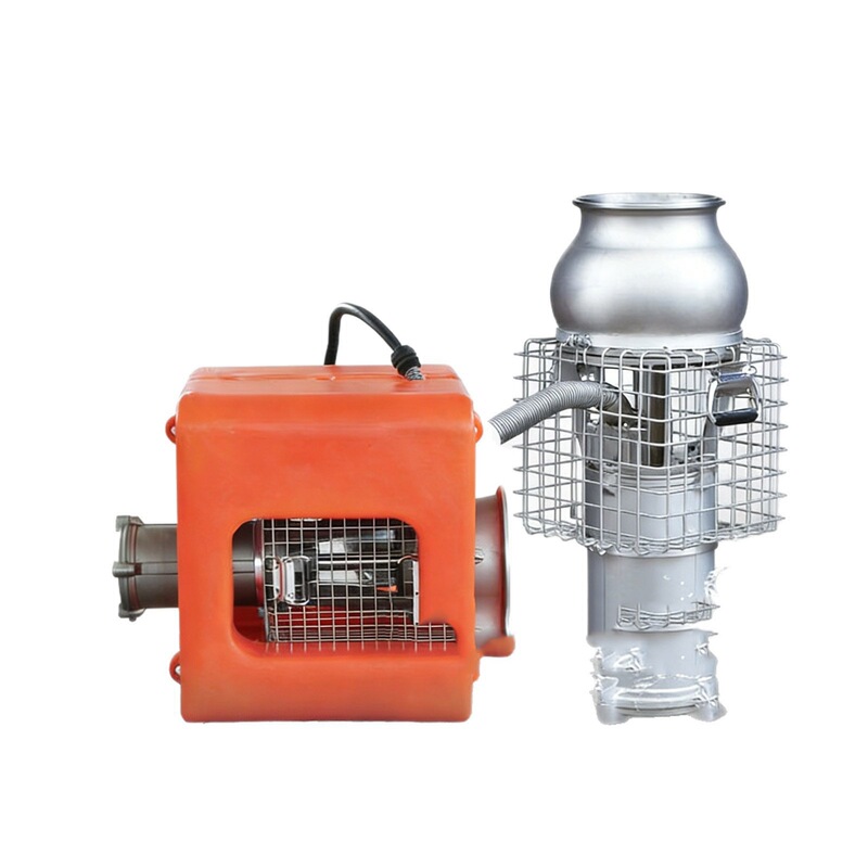 High-flow, high-lift variable-frequency submersible pump for flood control, portable emergency drainage axial flow pump