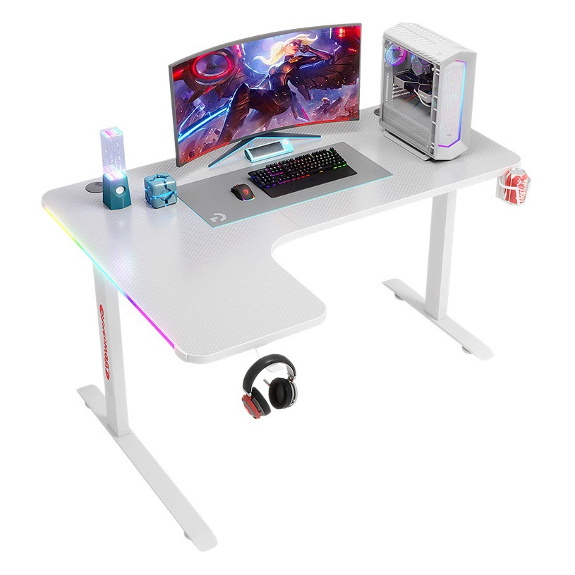 Производители оптового углеродного волокна RGB угловой игровой стол настольный стол трансграничная внешняя торговля L-образный игровой компьютерный стол