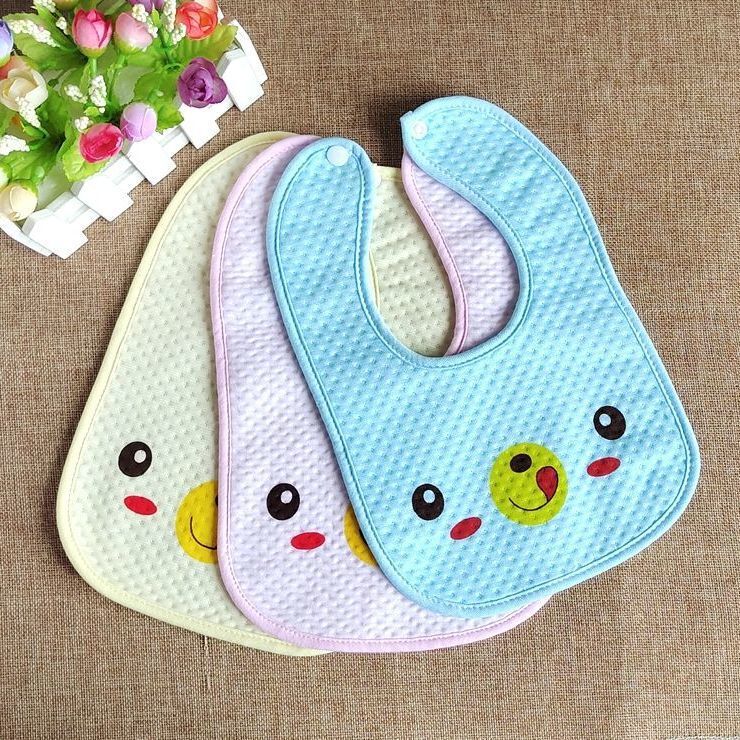 Warm cotton waterproof saliva towel cotton hidden buckle bib cartoon 3 layer small rice pocket Warm cotton waterproof saliva towel cotton hidden buckle bib cartoon 3 layer small rice pocket