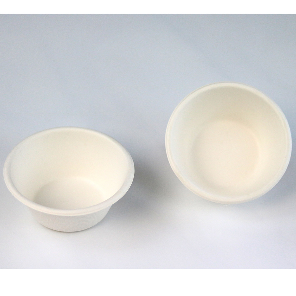 Shaogeng oasis Pulpa de caña de azúcar Pulpa de bambú 8 oz tazón ecológico vajilla desechable respetuoso del medio ambiente degradable compostable