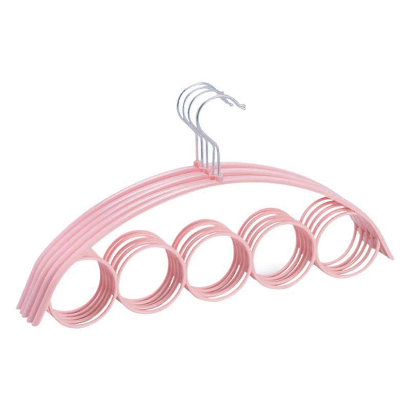 Осторожно отборная оптовая продажа, простая скандинавская вешалка для одежды с 5 кольцами, вешалка для шарфов с перекрестным зеркалом, вешалка для хранения одежды, пластиковая вешалка для шарфов
