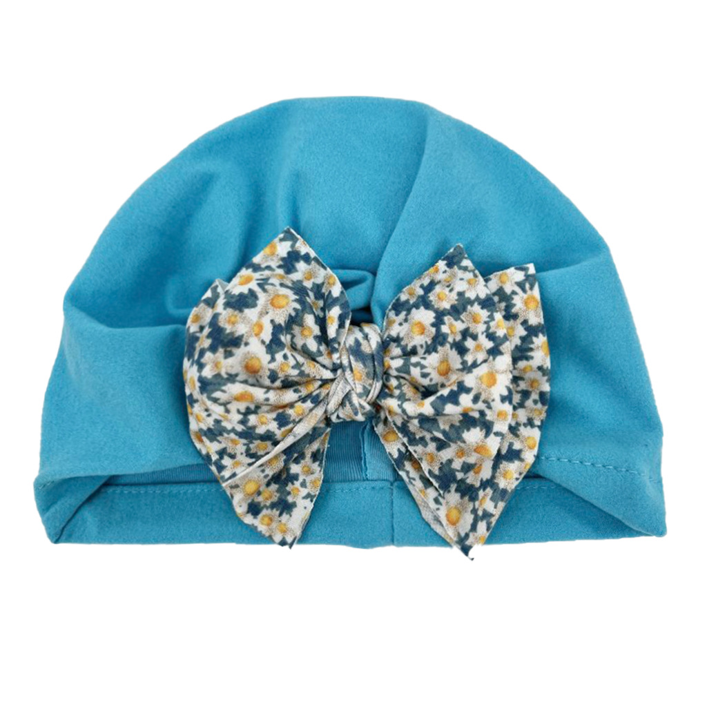 Girl's Fashion Ditsy Floral Bow Knot Baby Hat display picture 12