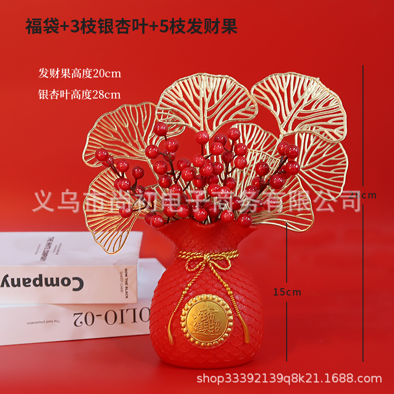 Oro trigo oído flor seca fortuna fruta bolsa de dinero salón decoración ramo apertura inauguración Nuevo Hogar regalo Año Nuevo
