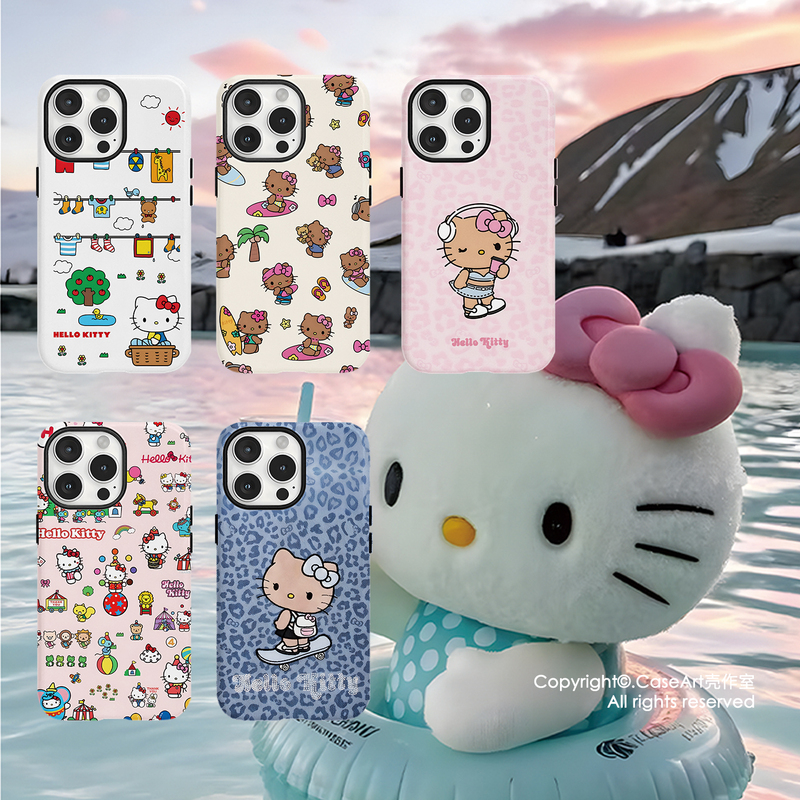 Pool Room · Black Kitty Series Korean Film Two-In-One Frosted Ultra-Clear Phone Case Apple
