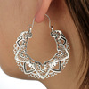 Retro metal earrings, Aliexpress, boho style, flowered