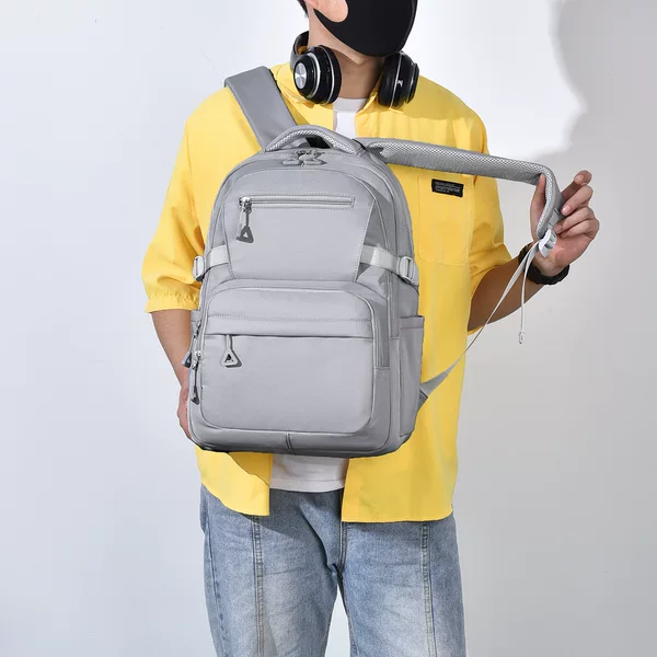 New Large-Capacity Backpack, Korean Style Backpack, Casual Backpack for College Students, Cross-Border Casual Travel Backpack for Men and Women