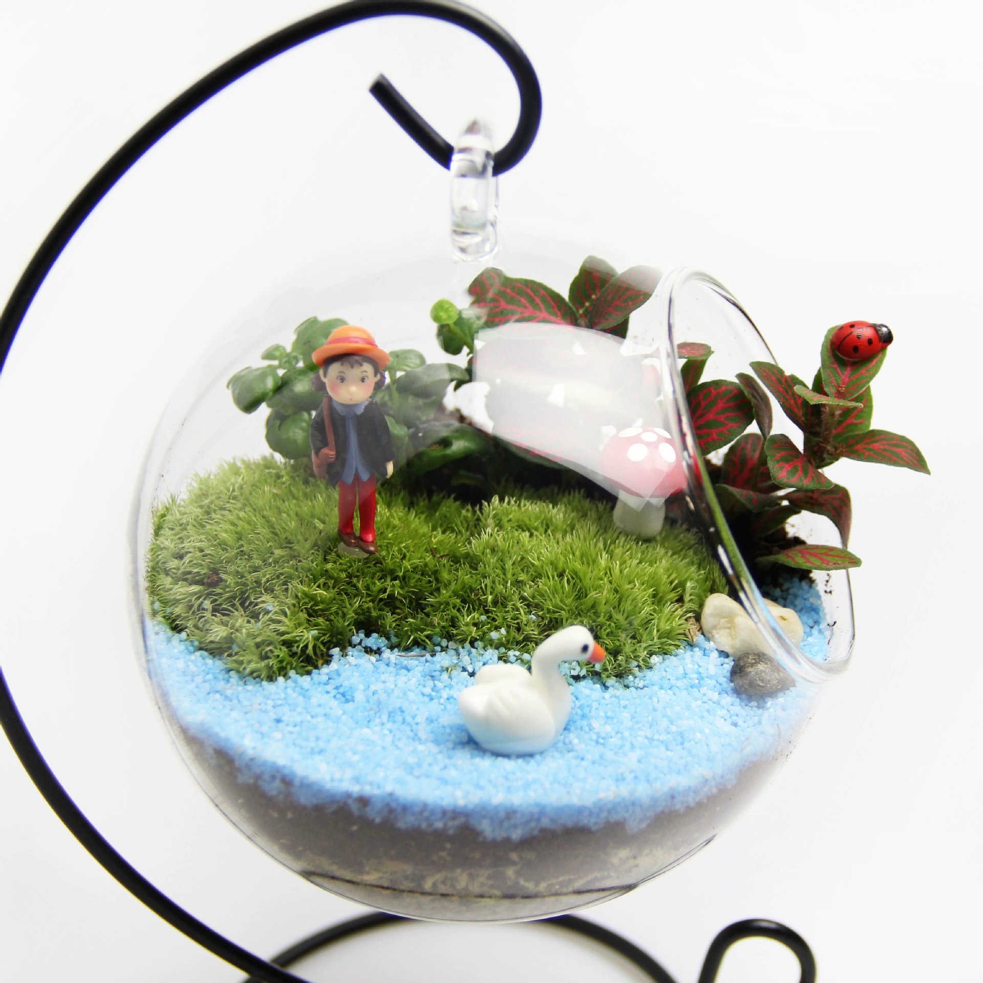 Креативный подарок в горшке мох микропейзаж костюм зимняя одежда Сяоми 12 см с плоским дном подвесная бутылка подарок на День Святого Валентина