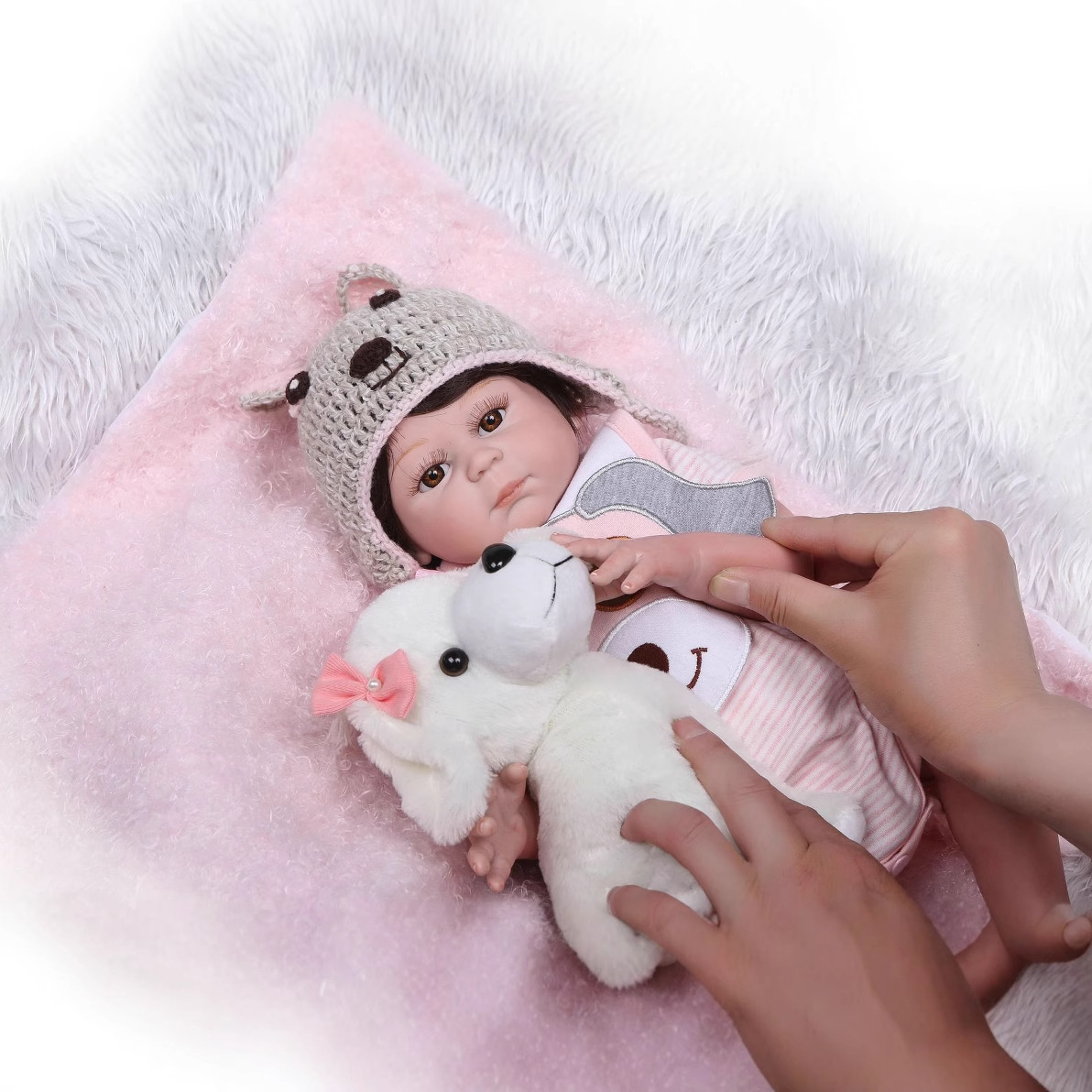Muñeca de bebé de simulación de stock EBAY muñeca de goma completa puede bañarse en agua