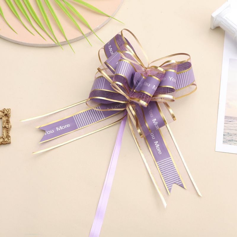 Comercio exterior transfronterizo 50 gran confesión hilo de nieve arco mano tirar flor Día de San Valentín regalo de Navidad boda coche tirar flor cinta