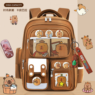 New schoolbag for primary school students, boys and girls, grade 1236, large-capacity reduced-burden kappibala backpack